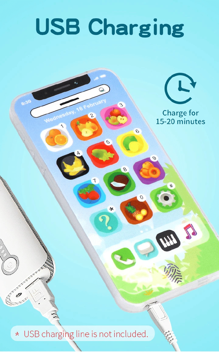 ZY Charm Educational Toy Phone for Kids with Music Lights