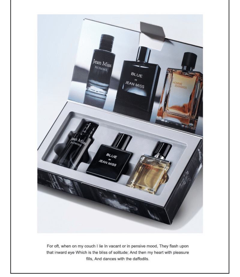 Jean Miss 3-Bottle 30ml Men's Perfume Gift Set Woody Fragrance