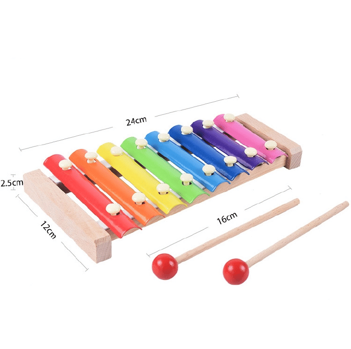 Music Box Percussion Instrument Toy Piano for Babies Rainbow