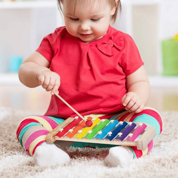 Music Box Percussion Instrument Toy Piano for Babies Rainbow