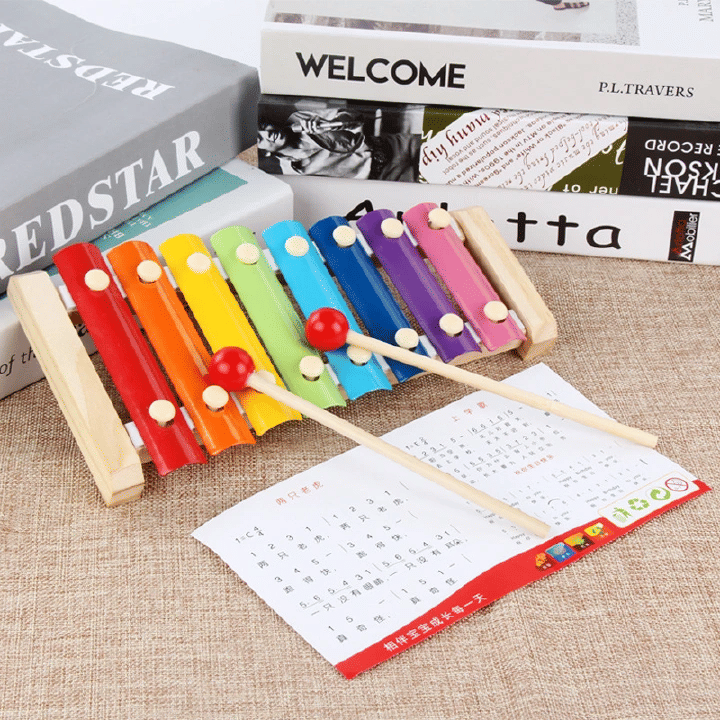 Music Box Percussion Instrument Toy Piano for Babies Rainbow
