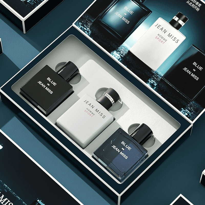 3-Piece Men's Cologne Gift Set Long-Lasting Ocean Fragrance 3x30ml