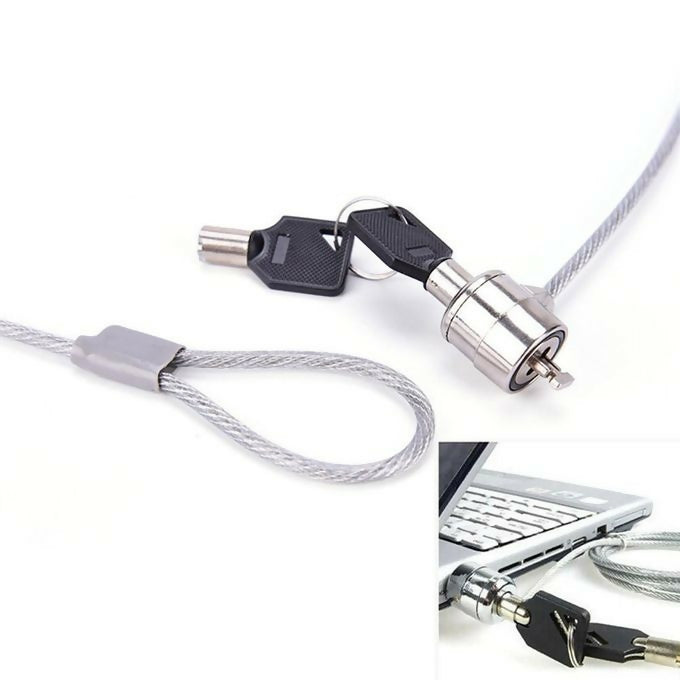 Computer Laptop Notebook PC Security Cable Lock Two Keys Anti-Theft Strong