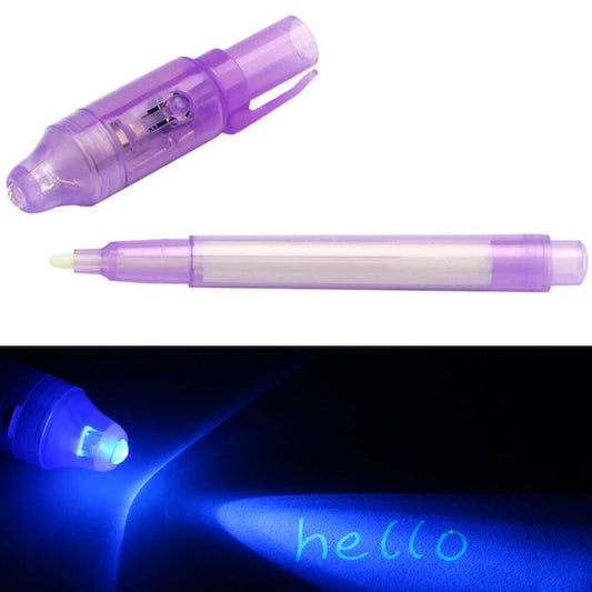 Invisible Ink Pen, Secrect Message Pens, 2 In 1 Magic UV Light Pen For Drawing Funny Activity Kids Party Students Gift DIY School