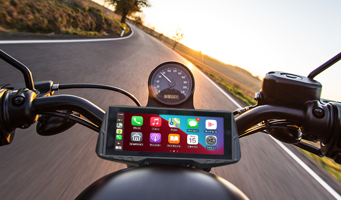 Spedal CL876 Gps Motorcycle Wireless CarPlay/Android Auto 6.86 Inch 1080P Dual Cameras Loop Recording Tire Pressure Monitoring