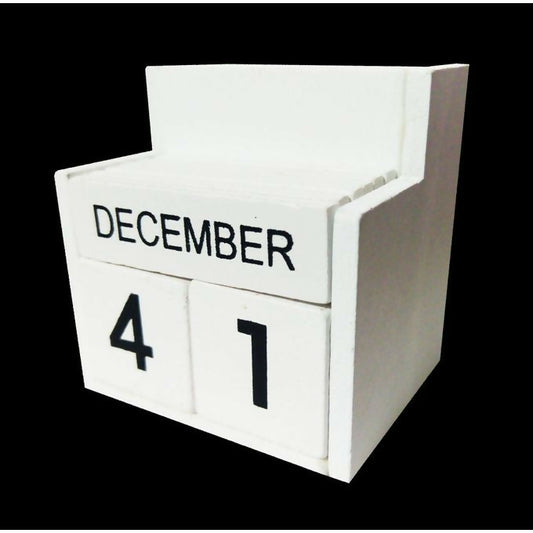 Office Pen Holder With Calendar Wooden Pen Pot