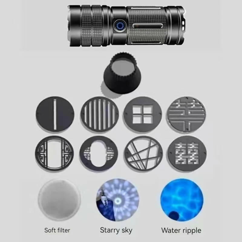 4 Colors RGB Flashlight replacement LED for Photograph Photo Lighting Shadow Making Modeling Magnetic Pattern Sheet Condenser