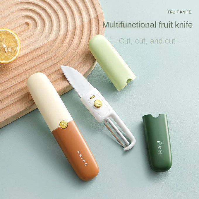 3 function pocket fruit knife & peeler