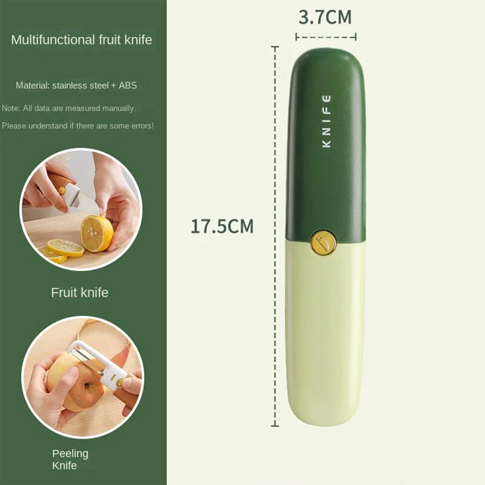 3 function pocket fruit knife & peeler