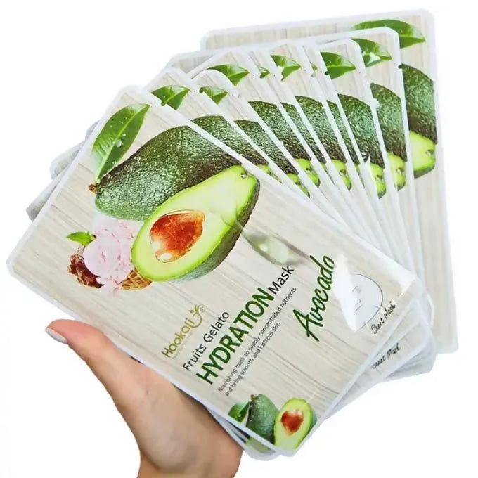 10PCS Haokali Avocado Face Masks