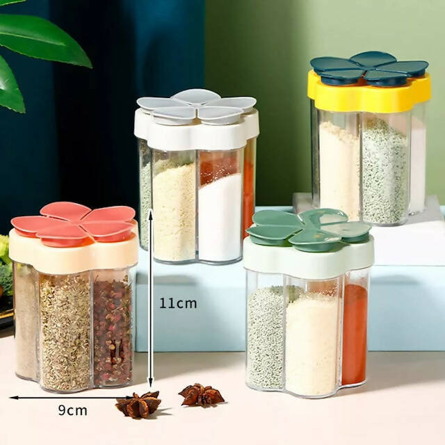 5 in 1 Seasoning Bottle, Seasoning Bottle Tins, Jar Storage Containers, Transparent Salt Bottles, Condiment Mini Containers, Home Spice Bottles, Salt Shaker Tin