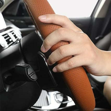 Microfiber Faux Leather DIY Car Steering Wheel Cover