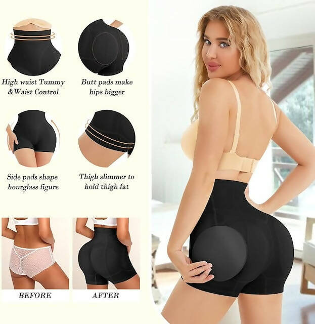 Women Shapewear Padded Underwear Waist Slimmer Butt Lifter Control Panties Hip Enhancer Mid Thigh Shorts Sexy Modeling Seamless Butt Lifter