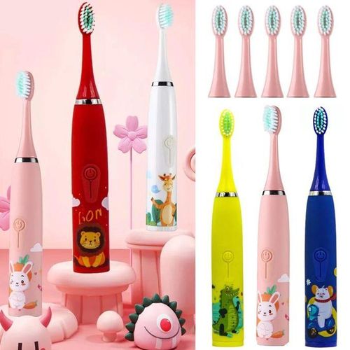 Smart Kids Electric Toothbrush – Battery Operated & Rechargeable Options with Replaceable Heads