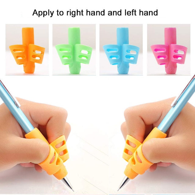 Kids Writing Aid 4 Piece Pack, Pencil Grips for Kids, Writing Aid Grip Trainer, Finger Grip Posture Correction Tool