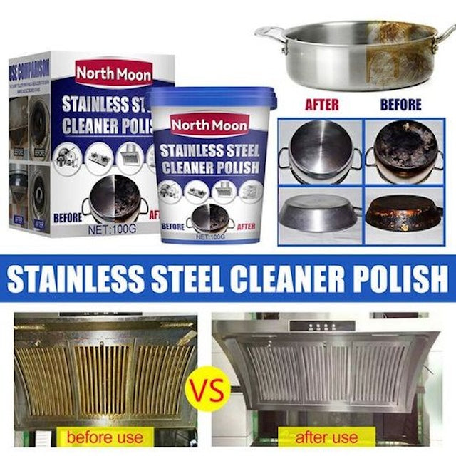 100g Rust Remover Kitchen Stainless Steel Pot/Pan Stain Dirt Cleaning Paste Kitchen Cleaning Tool