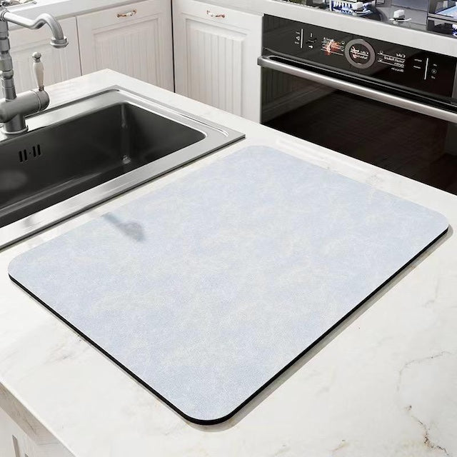 Efficient Kitchen Sink Drainage Mat to Absorb Excess Water, Absorbent Kitchen Sink Drainage Mat with Anti-Slip Design