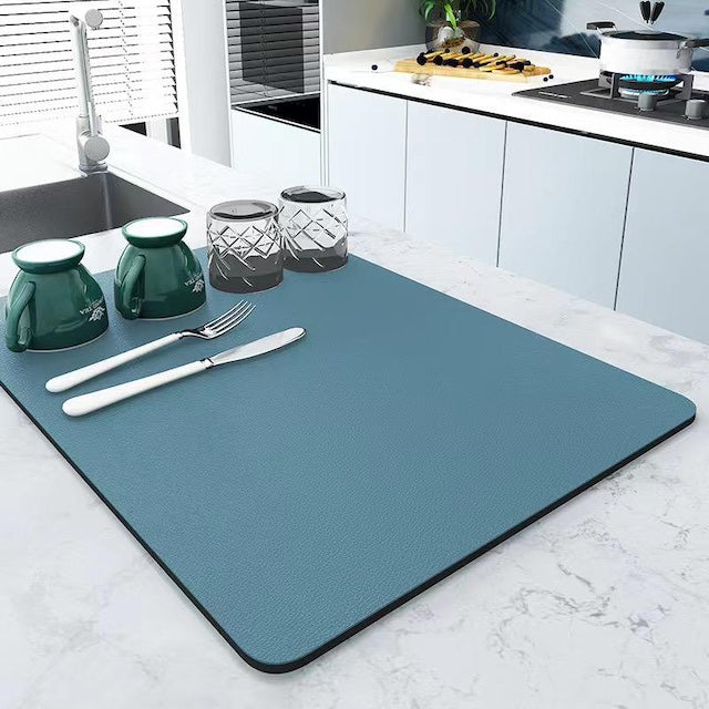 Efficient Kitchen Sink Drainage Mat to Absorb Excess Water, Absorbent Kitchen Sink Drainage Mat with Anti-Slip Design