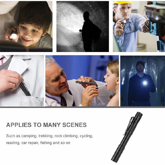 High Intensity 1000 Lumens Portable Mini LED Pocket Pen Flashlight