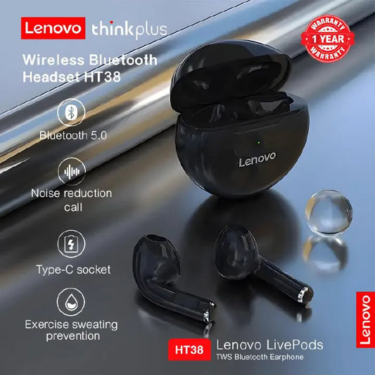 Lenovo Thinkplus HT38 TWS Wireless Earphones Waterproof Sports Noise Reduction