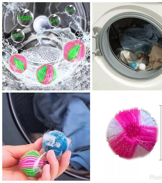 Lint Collecting Machine Balls for Front Loader Machines, Pet Hair Remover, Bedding Washer Dryer Floating Ball