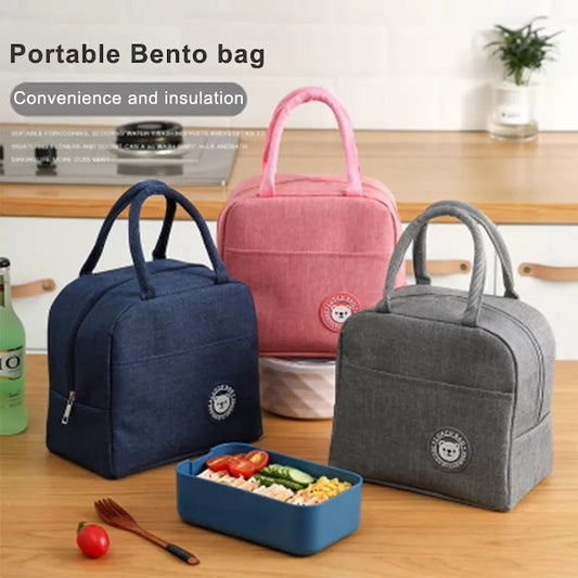 Portable Bento Lunch Box Bags, Versatile Waterproof Insulated Lunch Bag - Perfect for Picnics, Work, School, and Travel