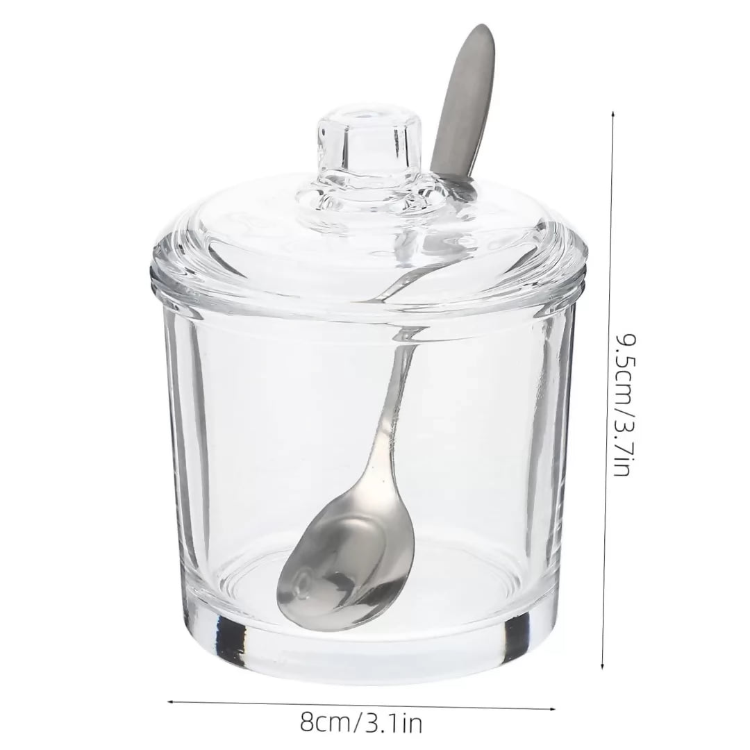 Glass Sugar Dish/Jar 185ml