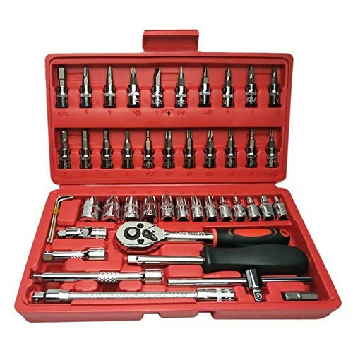 46Pcs Spanner Socket Set 1/4