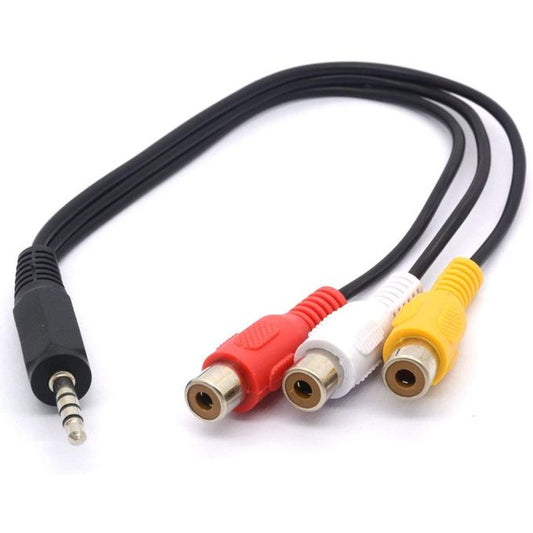 3.5mm TV Male To 3RCA Female Stereo Adapter Cord