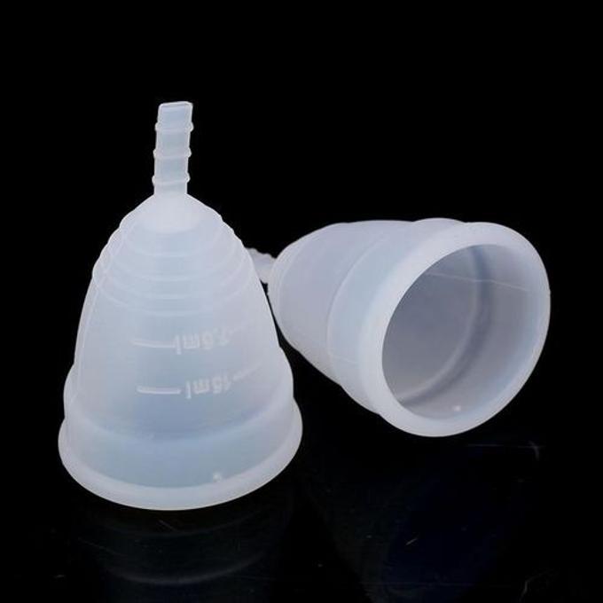 2Pcs Reusable Menstrual Cups Large + Small Period Female Medical Grade Silicone Soft