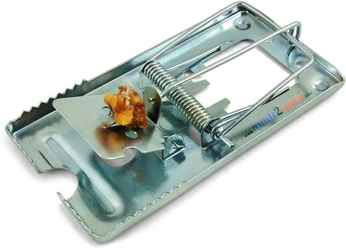 Classic Metal Mouse Trap Fully Galvanized Snap Trap for Mice and Small Rodent Control - Humane Mouse Traps that Work