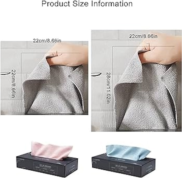 Pack of Multifunctional Microfibre Wiping Towels, Reusable Antibacterial Microfiber Cleaning Cloths, Cleaning Wipes - 20 Pcs