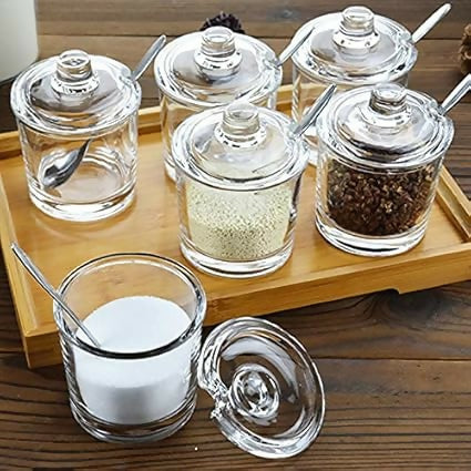 Glass Sugar Dish/Jar 185ml