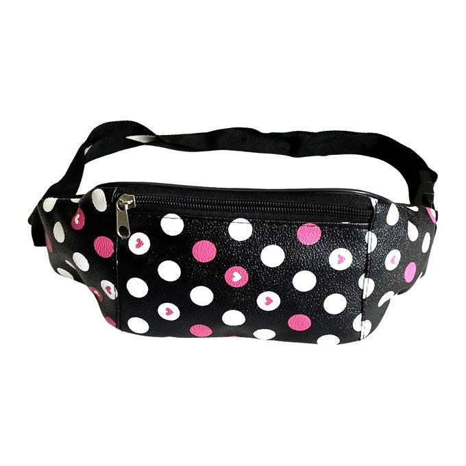 Polka Dot Leather Waist Bag For Women