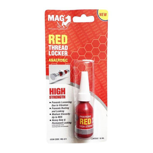 Anaerobic Mag Thread Locker - Red, Permanent Locking - 10ml