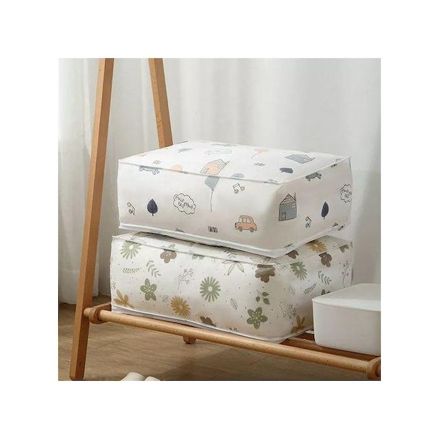 Quilt/Duvet Multipurpose Storage Bags, Large Quilt Clothes Pillow Laundry Bag, Washable Waterproof Printed Cover