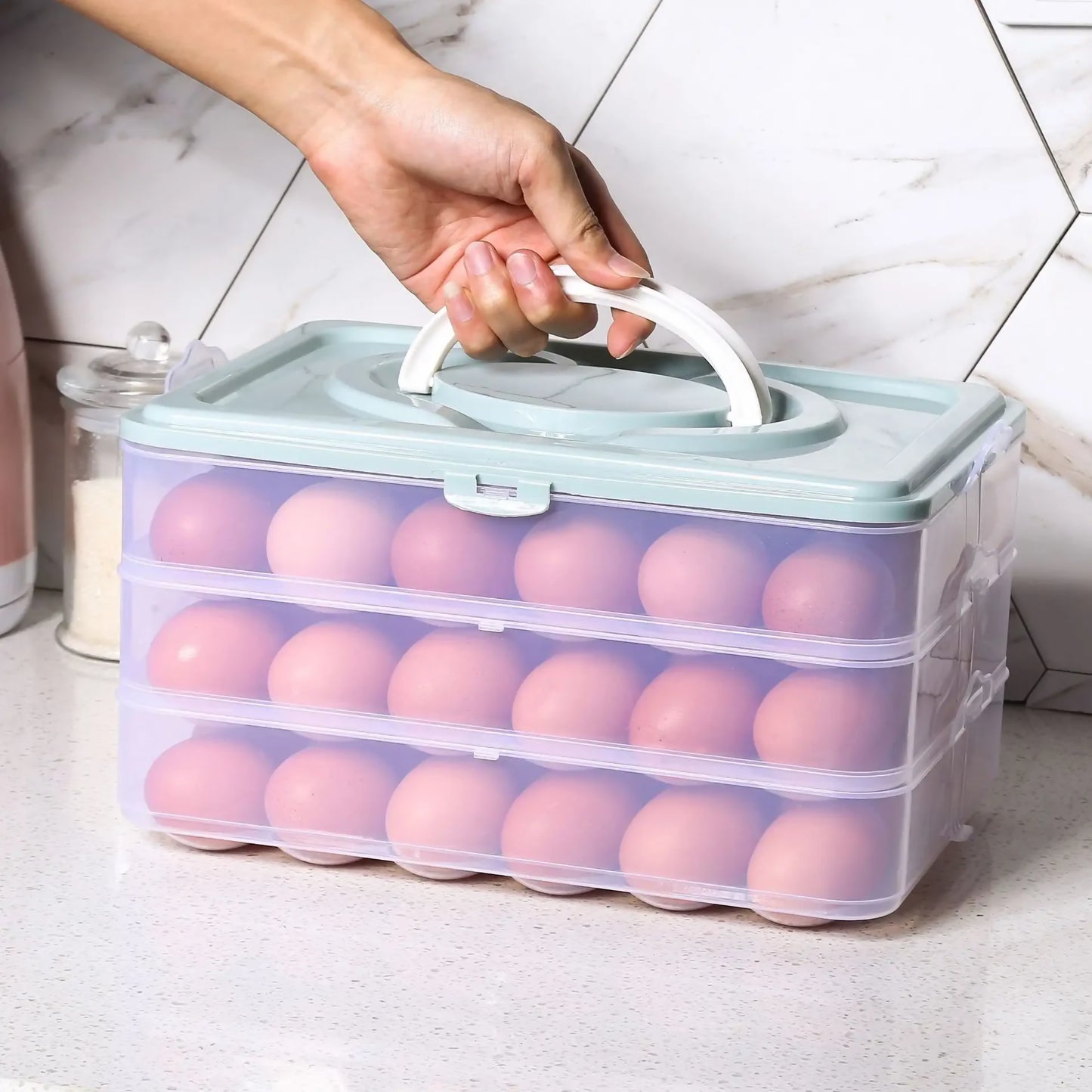 Egg Storage Container – 3 Layers x 24 Cells