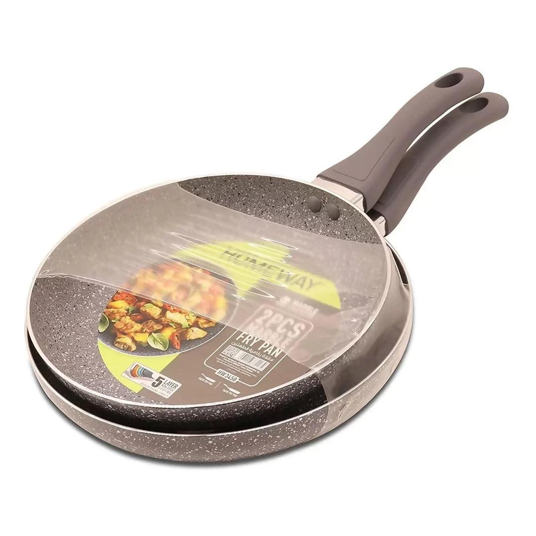 Marble Frying Pan 2pc Set 22 & 28cm