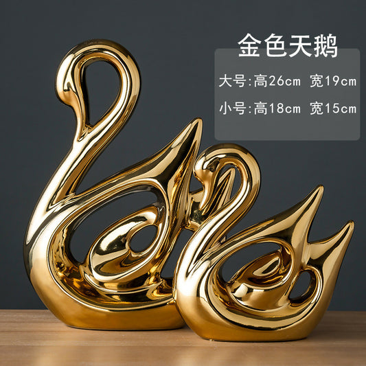 2-piece Decorative Swan