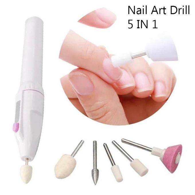 5 In 1 Nail Grinder Drill Machine Kit Salon Shaper Tip Manicure Pedicure Tool