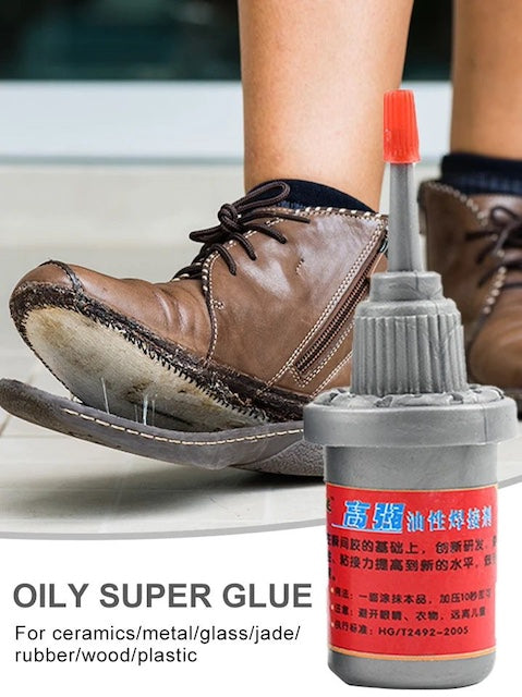 New Oily Super Glue, Waterproof Odorless Metal Glue, Super Adhesive Fast Curing UV-Resistant Weather-Resistant Strong Binding Agent