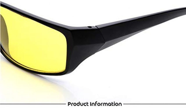 1pc Night Vision Glasses, Enhanced Lighting Night Driving Goggles, Yellow Lens Color