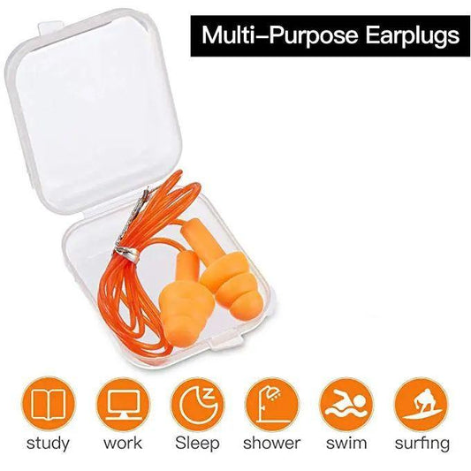 Ear Plugs With Wire Silicone Earplugs For Swimming & Noise