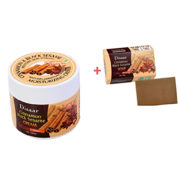 Disaar cinnamon black sesame soap +cream