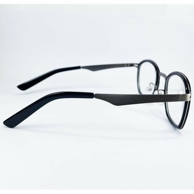 Fashion Black Cover Gold Stainless Steel Frame Eyeglasses