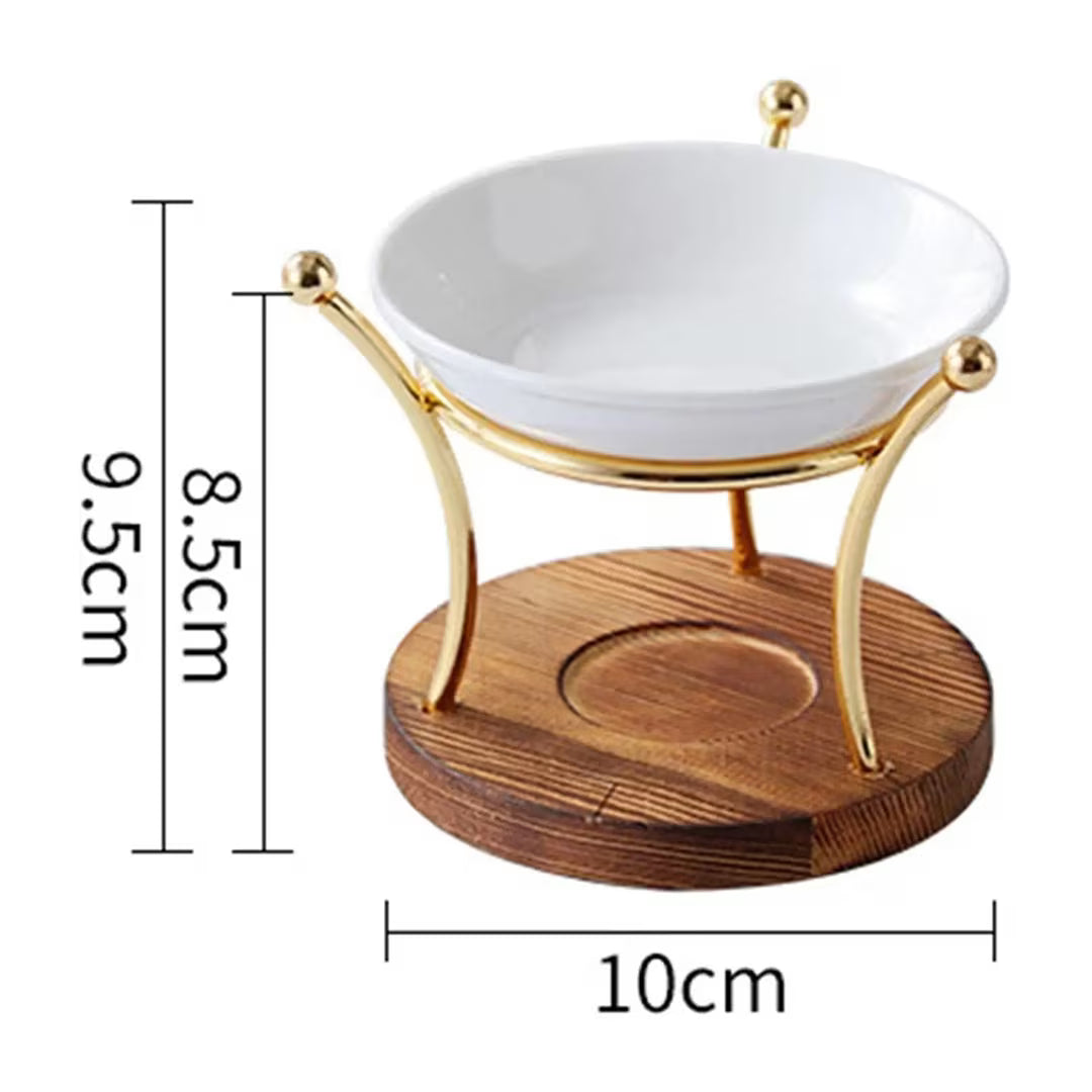Gold Stand Ceramic Essential Oil Burner