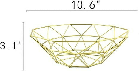 Geometric Wire Fruit Basket