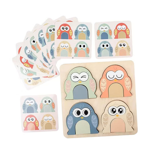 Owl Face-Changing Puzzle – Matching Game for Kids