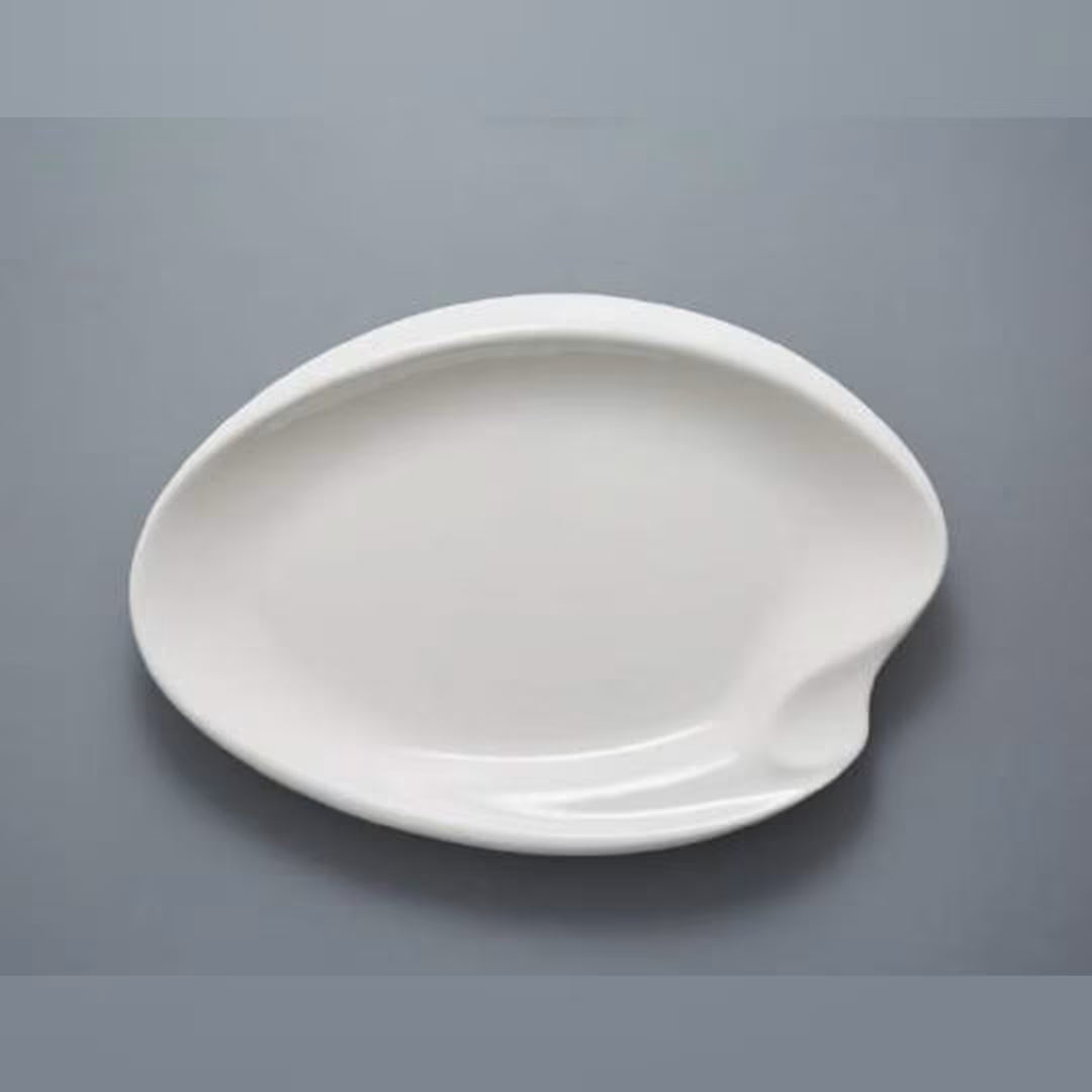 30 & 35cm Porcelain Wave-Edge Oval Platter