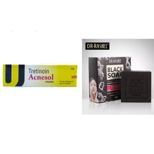 Tretinoin Acnesol Cream + Dr Rashel Black Soap